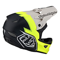 Casco Troy Lee Designs D3 Fiberlite Volt amarillo - 2