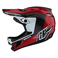 Casco Troy Lee Designs D4 Carbon Corsa SRAM rojo