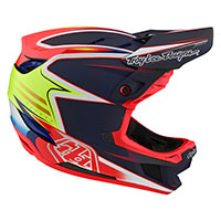 Casco Troy Lee Designs D4 Carbon Lines rojo