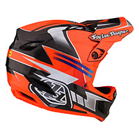 Troy Lee Designs D4 Carbon Saber Helmet Red - 3