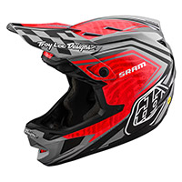 Casco Troy Lee Designs D4 Carbon Sram Rosso