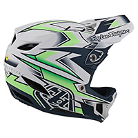 Troy Lee Designs D4 コンポジット ボルト ヘルメット ホワイト - 3