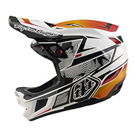 Troy Lee Designs D4 Composite Lined Up Helmet Blanco