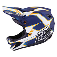 Casque Troy Lee Designs D4 Composite Matrix bleu