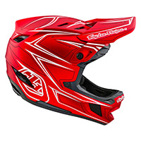 Troy Lee Designs D4 Composite Pinned Helmet Red - 2