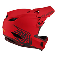 Casco Troy Lee Designs D4 Composite Stealth Rosso - 2