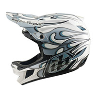 Casco Troy Lee Designs D4 Composite Torched bianco