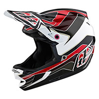 Casco Troy Lee Designs D4 Polyacrylite Block Rosso