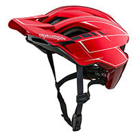 Troy Lee Designs Flowline Pinstripe Helm rot