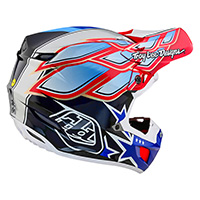 Casco Troy Lee Designs Se5 Carbon Wings Blu Rosso - img 2