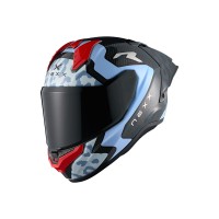 Nexx X.R5R Jaggo Helm Matt Blau Rot