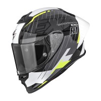 Scorpion EXO R1 EVO Carbon Air Surge blanc jaune