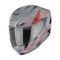 スコーピオン EXO 391 キーヘルメット グレー レッド