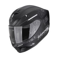 スコーピオン EXO 391 アイアン ヘルメット ブラック シルバー マット