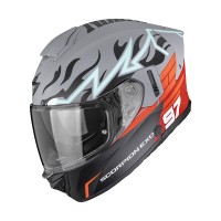 Casco Scorpion Exo 530 Air Jsk 97 Grigio Rosso Opaco