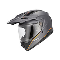 Casco Acerbis Attack grigio arancio opaco