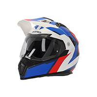 Casco Acerbis Flip Fs-606 2206 Bianco Blu Rosso