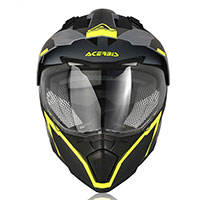 Acerbis Flip Fs-606 Helmet Black Grey Yellow
