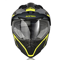 Casco Acerbis Flip Fs-606 Nero Grigio Giallo