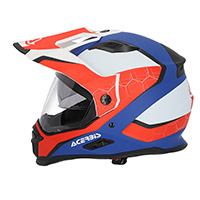 Casque Acerbis Reactive 2206 Blanc Bleu Rouge