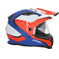 Casque Acerbis Reactive 2206 blanc bleu rouge - 3