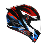 AGV K1 S E2206 Fastlap ヘルメット ブラック ブルー レッド - img 2