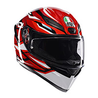 AGV K1 S E2206 ライオン ヘルメット レッド ホワイト