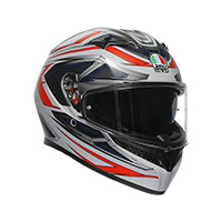 AGV K3 E2206 スペース ヘルメット ホワイト マット レッド フルオ