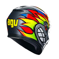 Casque AGV K3 E2206 Birdy 2.0 gris jaune rouge - 4