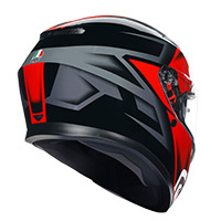 Casco Agv K3 E2206 Compound Nero Rosso - 3