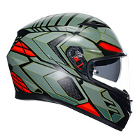 Agv K3 E2206 Decept Helmet Black Green Red