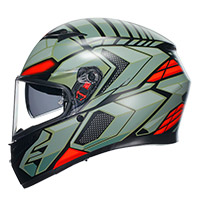 Agv K3 E2206 Decept Helmet Black Green Red - 3