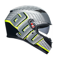 Agv K3 E2206 Fortify Helmet Grey Black Yellow