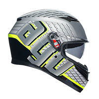 Agv K3 E2206 Fortify Helmet Grey Black Yellow - 2