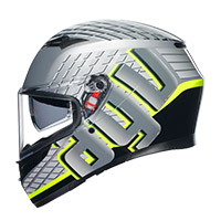 Agv K3 E2206 Fortify Helmet Grey Black Yellow - 3