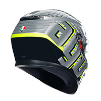 AGV K3 E2206 Fortify Helm grau schwarz gelb - 4