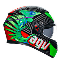 Agv K3 E2206 Kamaleon Helmet Black Red Green