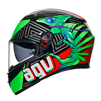 Agv K3 E2206 Kamaleon Helmet Black Red Green - 3