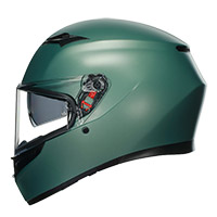 AGV K3 E2206 モノ サルビア ヘルメット グリーン マット - 2