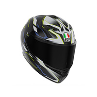 Casco AGV K3 E2206 Techplate grigio lime opaco