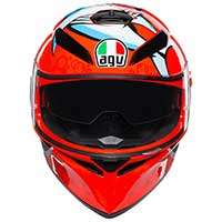 Agv K-3 Sv アタックヘルメットレッド - 3