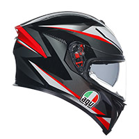 Casco Agv K5 S Plasma Nero Grigio Rosso