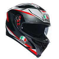 Casco Agv K5 S Plasma Nero Grigio Rosso
