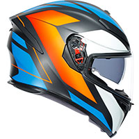 Agv K5 S Core Helmet Black Matt Blue Orange - 2