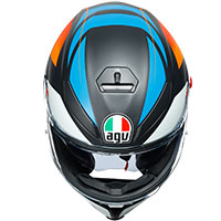 Agv K5 S Core Helmet Black Matt Blue Orange - 4