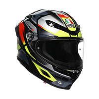 Casco AGV K6 S E2206 Erazer rojo amarillo fluo