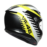 Agv K6 Rapid 46 Helmet Black Matt White Yellow - 4