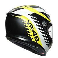 Casque AGV K6 Rapid 46 noir mat blanc jaune - 4