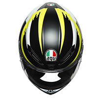 Agv K6 Rapid 46 Helmet Black Matt White Yellow - 5
