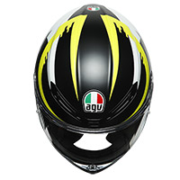 Casque AGV K6 Rapid 46 noir mat blanc jaune - 5